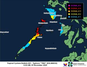 Signal No. 4 still up in parts of Palawan amid Typhoon Tino